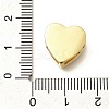 Brass Micro Pave Clear Cubic Zirconia Heart Multi-Strand Links KK-M309-07G-3