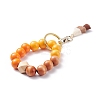 Round & Polygon Natural Wood Beads Stretch Bracelets Keychains KEYC-JKC00319-7
