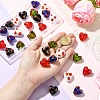 30Pcs 5 Colors Handmade Millefiori Glass Beads LAMP-CJ0002-42-4