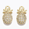 Brass Micro Pave Cubic Zirconia Charms X-KK-R132-049-NF-1