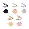 10Pcs 5 Colors 304 Stainless Steel Cuff Earrings EJEW-HS0001-34B-1