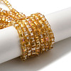 Electroplate Glass Beads Strands EGLA-D018-8x8mm-77-2