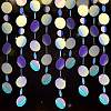 Irridescent PVC Glitter Circle Dots Garland LS-HJEW-WH0036-37-1