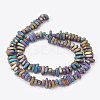 Electroplate Non-magnetic Synthetic Hematite Beads Strands G-P367-H-01-1