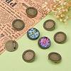 Vintage Alloy Brooch Cabochon Bezel Settings X-PALLOY-O038-20AB-NF-6