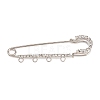 Iron Rhinestone Safety Pins Brooch Findings IFIN-A021-01D-P-1