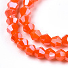 Opaque Solid Color Electroplate Glass Beads Strands EGLA-A039-P2mm-A03-2
