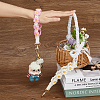 2Pcs 2 Colors Cotton Handmade Braided Wrist Lanyard Pendant Decorations KEYC-HY0001-20-5
