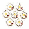 Eco-Friendly Alloy Enamel Pendants X-ENAM-T011-89-NR-1