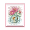 Flower Pattern DIY Cross Stitch Beginner Kits DIY-NH0003-01B-1