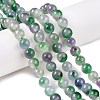 Dyed Natural White Jade Beads Strands G-T138-8mm-210-5-1