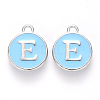 Platinum Plated Alloy Enamel Charms ENAM-S118-04E-P-1