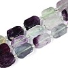 Natural Colorful Fluorite Beads Strands G-C098-A35-01-4