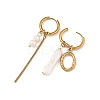202 Stainless Steel Dangle Huggie Hoop Earrings EJEW-JE07393-4