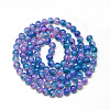 Baking Painted Glass Beads Strands DGLA-Q023-6mm-DB72-01-2