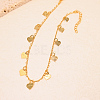 Elegant Vintage Brass Love Heart Tassel Anklets for Women RY0990-5