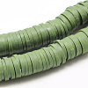 Flat Round Handmade Polymer Clay Beads LS-CLAY-R067-8.0mm-43-2