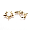 Punk Style Brass Hoop Earrings EJEW-L234-60-G-1