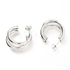304 Stainless Steel Half Hoop Earrings EJEW-C501-18P-2