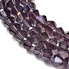Transparent Electroplate Glass Beads Strands EGLA-A039-T3mm-B04-3