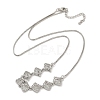 Brass Micro Pave Clear Cubic Zirconia Fruit Bib Necklaces NJEW-F342-01A-P-4