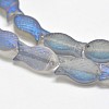 Frosted Electroplate Glass Fish Beads Strands EGLA-M001-D04-1