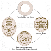 CREATCABIN Oval Wooden Tarot Plates DJEW-CN0001-20-3
