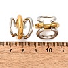 Triple C-Shaped 304 Stainless Steel Two Tone Cuff Earrings EJEW-A131-04A-GP-5