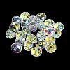 Transparent Electroplate Glass Beads GLAA-L046-02E-2