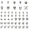   80Pcs 10 Style Halloween Tibetan Style Alloy Beads FIND-PH0006-39-1