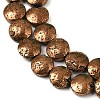 Electroplated Natural Lava Rock Beads Strands G-K388-01B-2