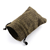 Polyester Imitation Burlap Packing Pouches Drawstring Bags X-ABAG-R005-9x7-05-2