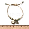 Adjustable Handmade Porcelain Flower Beads Braided Beads Bracelets WGFB2A7-09-4