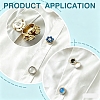 Flat Round Brass Button Covers Settings KK-WH0079-193A-P-3