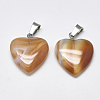 Natural Banded Agate/Striped Agate Pendants G-T122-24F-2