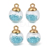 Transparent Glass Bottle Pendants GLAA-L018-13-1-2