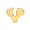 Brass Letter Open Cuff Rings for Women RJEW-G313-01V-G-2