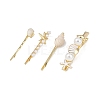Conch/Starfish/Shell Shape Alloy Hair Bobby Pin Sets AJEW-A056-02E-3