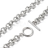 304 Stainless Steel Rolo Chain Necklace NJEW-K249-02P-3