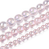 Electroplate Transparent Glass Beads Strands X-GLAA-T032-T8mm-AB10-4