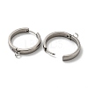 201 Stainless Steel Huggie Hoop Earrings Findings STAS-A167-01W-P-2