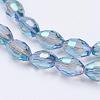 Electroplate Glass Beads Strands EGLA-J013-4X6mm-F27-3