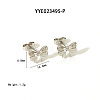 Elegant 304 Stainless Steel Bowknot Stud Earrings CR5364-2-1