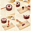 Brass Wax Seal Stamp with Rosewood Handle AJEW-WH0412-0015-3