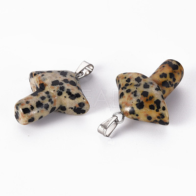 Natural Dalmatian Jasper Pendants G-R480-02E-1