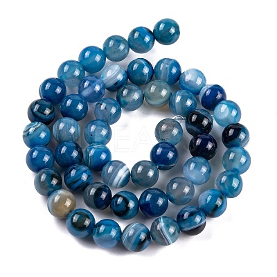 Natural Striped Agate/Banded Agate Beads AGAT-8D-8A-1