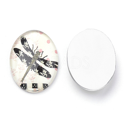 Flatback Glass Cabochons LS-X-GGLA-S034-25x18-007-1