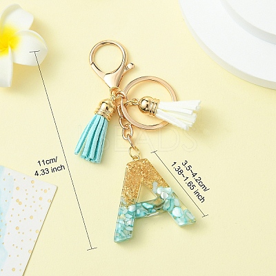 Transparent Epoxy Resin Pendant Keychains KEYC-FS00022-18-1