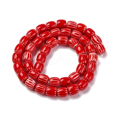 Handmade Lampwork Chevron Beads Strands LAMP-K041-01B-20-1