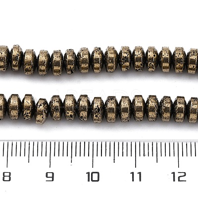 Electroplated Natural Lava Rock Beads Strands G-A256-E01-01A-1